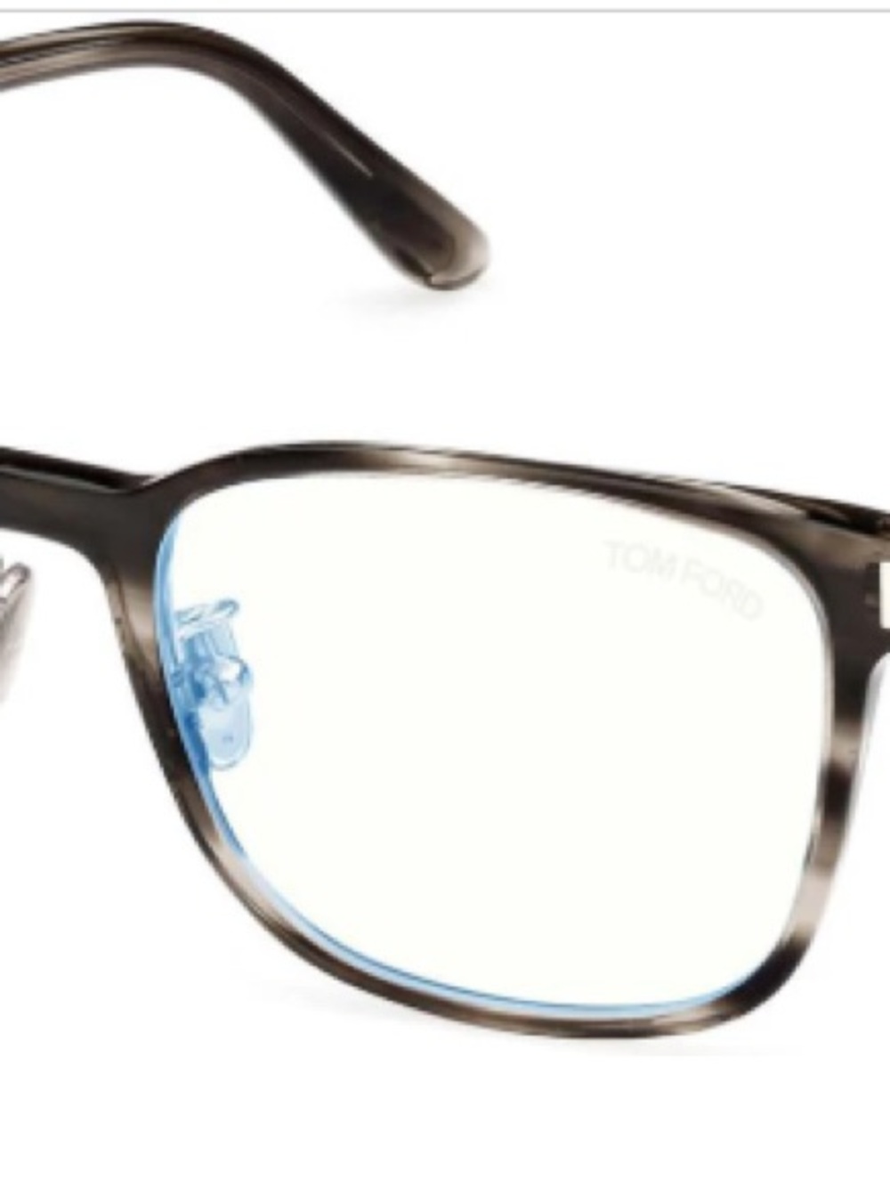 Authentic Tom Ford Men's Translucent Gray-Brown Square Glasses - Frame ONLY